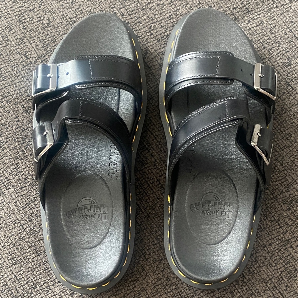 Dr. Martens woman Black Double Strap Sandals